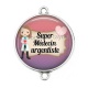 Connecteur Cabochon Argent - super médecin urgentiste