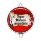 Connecteur Cabochon Argent - super médecin urgentiste