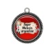 Pendentif Cabochon Argent - super médecin urgentiste
