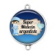 Connecteur Cabochon Argent - super médecin urgentiste