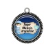 Pendentif Cabochon Argent - super médecin urgentiste