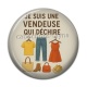 Cabochon Résine - je suis une vendeuse qui déchire