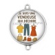 Connecteur Cabochon Argent - je suis une vendeuse qui déchire