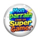 Cabochon Verre - mon parrain c'est un super gamer