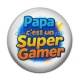 Cabochon Résine - papa c'est un super gamer