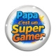Cabochon Verre - papa c'est un super gamer