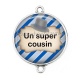 Connecteur Cabochon Argent - un super cousin