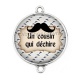 Connecteur Cabochon Argent - un cousin qui déchire