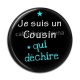 Cabochon Résine - je suis un cousin qui déchire