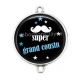 Connecteur Cabochon Argent - super grand cousin