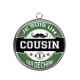 Pendentif Cabochon Argent - je suis un cousin qui déchire