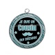 Pendentif Cabochon Argent - je suis un cousin qui déchire