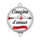 Connecteur Cabochon Argent - cousine d'amour, forever