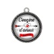 Pendentif Cabochon Argent - cousine d'amour, forever