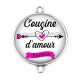 Connecteur Cabochon Argent - cousine d'amour, forever