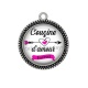 Pendentif Cabochon Argent - cousine d'amour, forever