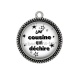 Pendentif Cabochon Argent - une cousine qui déchire