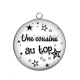 Pendentif Cabochon Argent - une cousine au top