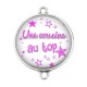 Connecteur Cabochon Argent - une cousine au top