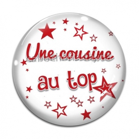 Cabochon Verre - une cousine au top