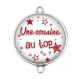 Connecteur Cabochon Argent - une cousine au top