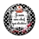 Cabochon Résine - je suis une chef qui déchire