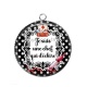 Pendentif Cabochon Argent - je suis une chef qui déchire