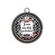 Pendentif Cabochon Argent - je suis une chef qui déchire