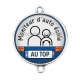 Connecteur Cabochon Argent - moniteur d'auto école au top