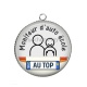 Pendentif Cabochon Argent - moniteur d'auto école au top