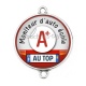 Connecteur Cabochon Argent - moniteur d'auto école au top
