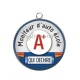 Pendentif Cabochon Argent - moniteur d'auto école qui déchire