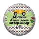 Cabochon Résine - moniteur d'auto école au top du top