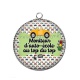 Pendentif Cabochon Argent - moniteur d'auto école au top du top