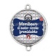 Connecteur Cabochon Argent - moniteur d'auto école formidable