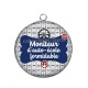 Pendentif Cabochon Argent - moniteur d'auto école formidable
