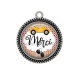 Pendentif Cabochon Argent - merci