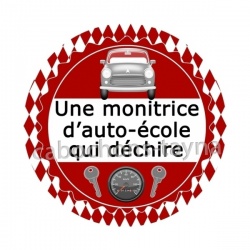 une monitrice d'auto école qui déchire