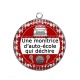 Pendentif Cabochon Argent - une monitrice d'auto école qui déchire