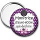 Miroir de poche -  monitrice d'auto école qui déchire