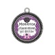 Pendentif Cabochon Argent -  monitrice d'auto école qui déchire