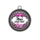 Pendentif Cabochon Argent - merci pour tout