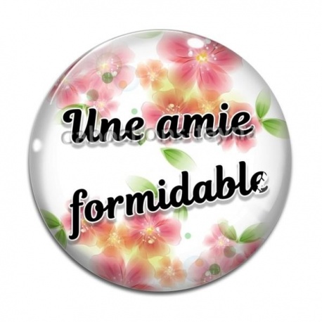 Cabochon Verre - une amie formidable
