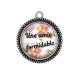 Pendentif Cabochon Argent - une amie formidable