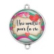 Connecteur Cabochon Argent - une amitié pour la vie