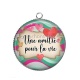 Pendentif Cabochon Argent - une amitié pour la vie