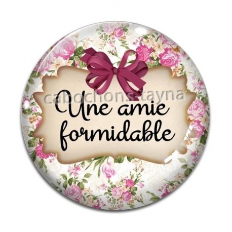 Cabochon Verre - une amie formidable