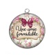 Pendentif Cabochon Argent - une amie formidable