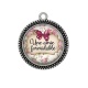 Pendentif Cabochon Argent - une amie formidable