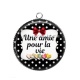 Pendentif Cabochon Argent - une amie pour la vie